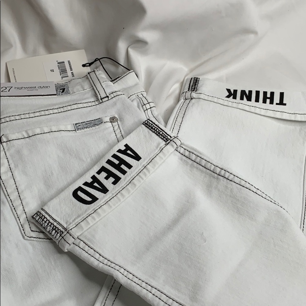 7 for all mankind white high waist Dylan size 27 - Picture 3 of 7